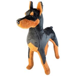 Vtg 1979 Dakin Doberman Pinscher Pillo Pets Plush Large 24" Realistic Dog EUC